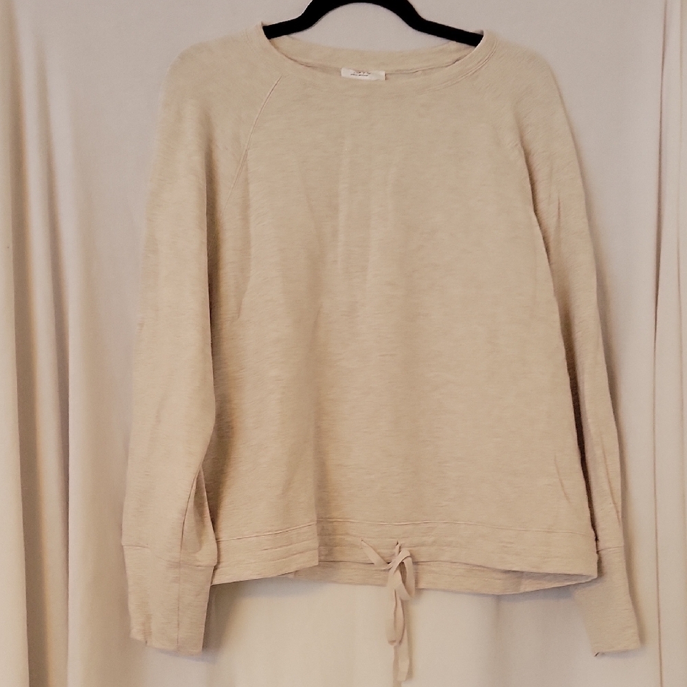 Have Cream Sweatshirt with Tie Detail